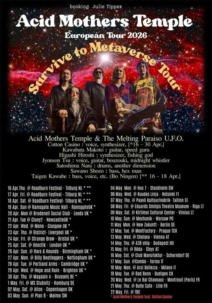 Acid Mothers Temple - European Tour 2026 Plakat
