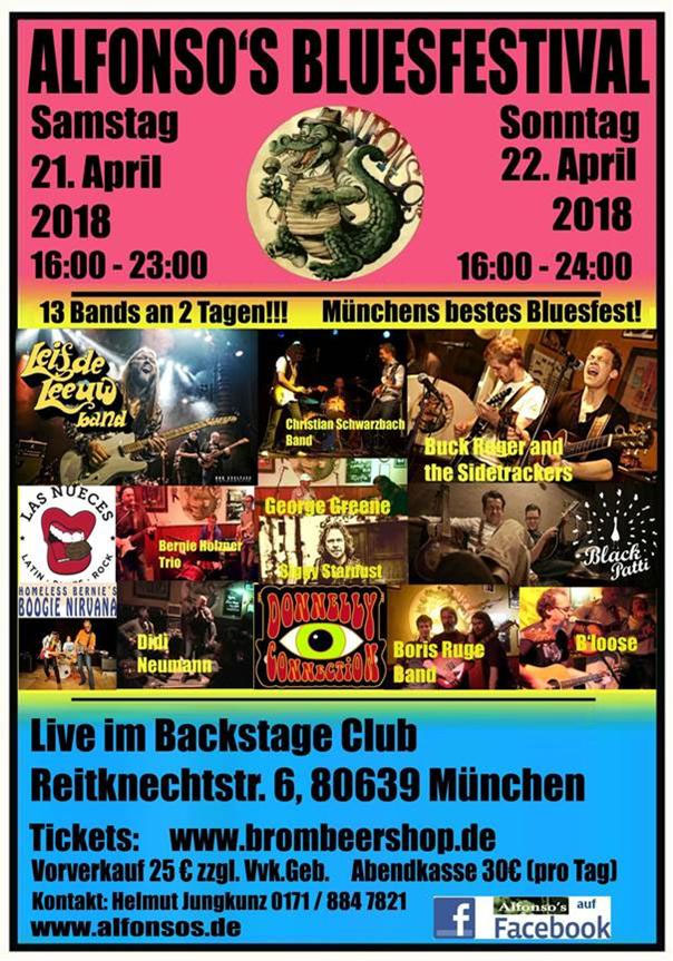 Alfonson's Bluesfestival April 2018 - Plakat