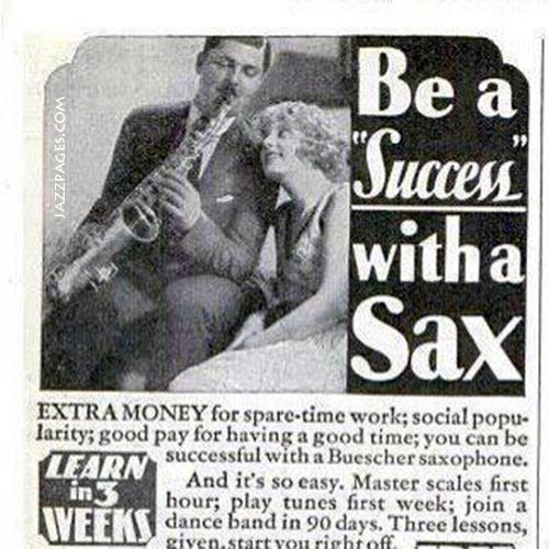 Be a success with a sax - Werbung