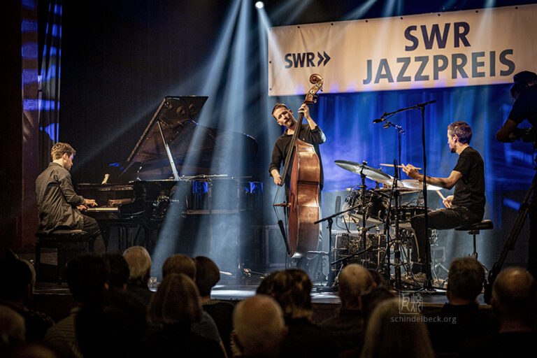 Petter Eldh, Kit Downes, James Maddren - Eldh SWR Preisträger Konzert LU - Photo: Frank Schindelbeck