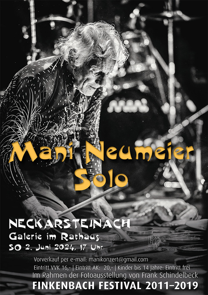 Mani Neumeier Konzert in Neckarsteinach - Plakat: Schindelbeck