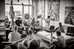 Mani Neumeier + Steff Bollack bei Konzerte am Neckar 220722 - Photo: Frank Schindelbeck