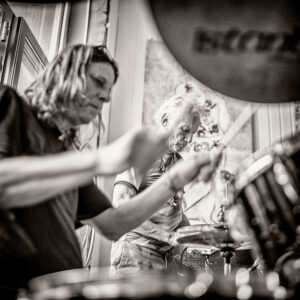 Mani Neumeier + Steff Bollack bei Konzerte am Neckar 220722 - Photo: Frank Schindelbeck