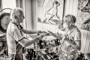 Mani Neumeier + Steff Bollack bei Konzerte am Neckar 220722 - Photo: Frank Schindelbeck